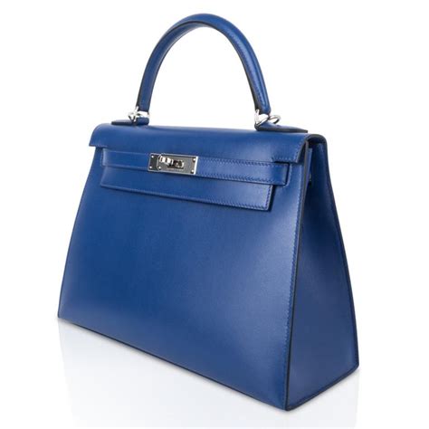 hermes kelly 35 blue electric|HERMES Tadelakt Kelly Sellier 35 Bleu Electric .